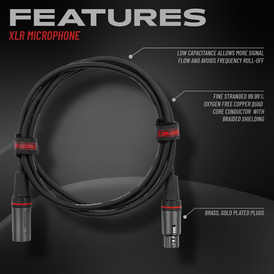 Amazon | Cableworks by Gator Cases ケーブルワークス マイクケーブル